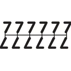 Pochette de 1 barrette de 12 chiffres à picots "7" noir