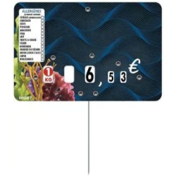 ETIQUETTE 120x80 mm Abysse neutre, avec allergènes, 4 roulettes, piqu