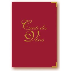 CARTE DES VINS 176x255 mm Elite rouge