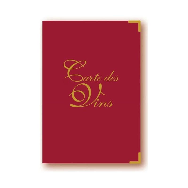 CARTE DES VINS 176x255 mm Elite rouge