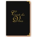 CARTE DES VINS 176x255 mm Elite noir