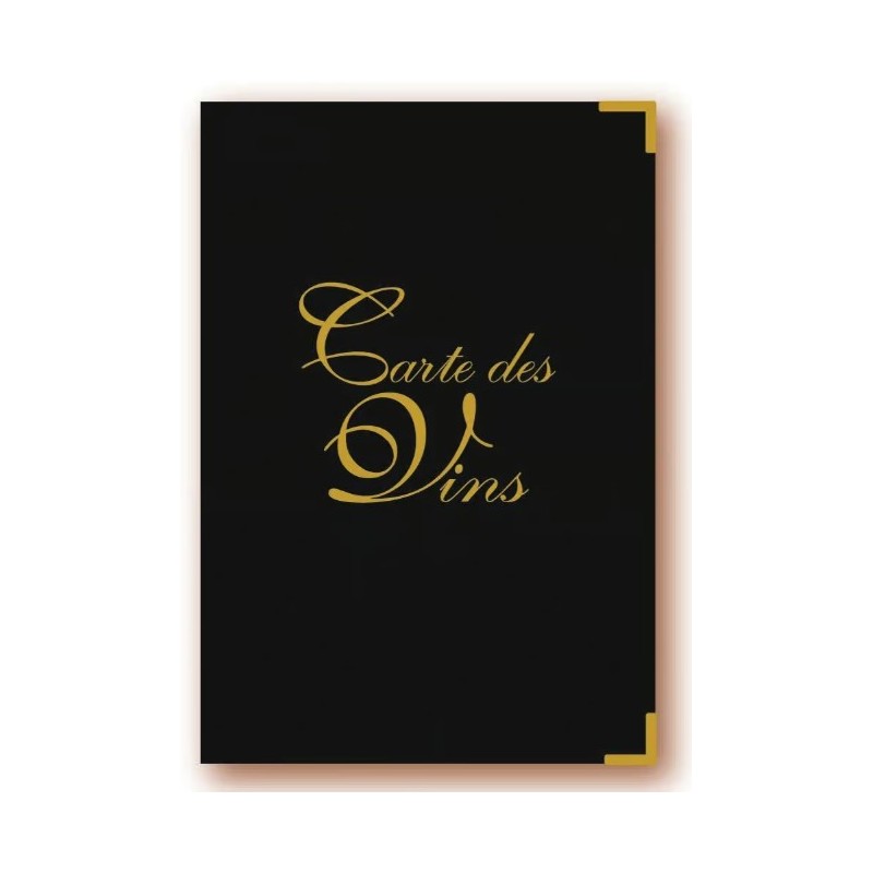 CARTE DES VINS 176x255 mm Elite noir
