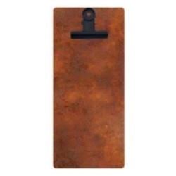 PLANCHE MENU 120x270 mm Rusty avec pince métal