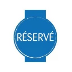 CHEVALET 80x90 mm Billy bleu (lot de 10) "Réservé"