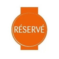 CHEVALET 80x90 mm Billy orange (lot de 10) "Réservé"