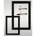 PANNEAU 600x800 mm Blackpool, PVC cristal, cadre bois noir + 1 feutre