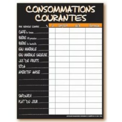 TARIF 300x400 mm À la craie orange Consommations courantes + fil nylo