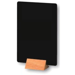 ARDOISE 120x180 mm Tavern neutre recto verso + socle bois (lot de 3)