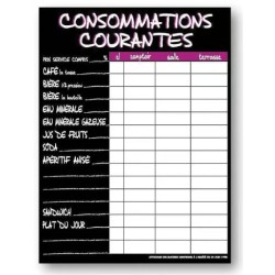 TARIF 300x400 mm à la craie violet Consommations courantes + fil nylo