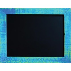 TABLEAU NOIR 470x670 mm Carnaval, cadre cérusé bleu ciel