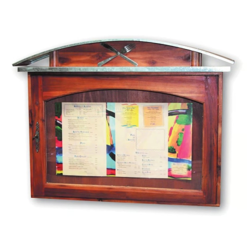 PORTE-MENU Alizé, 3 pages horizontal, bois huilé