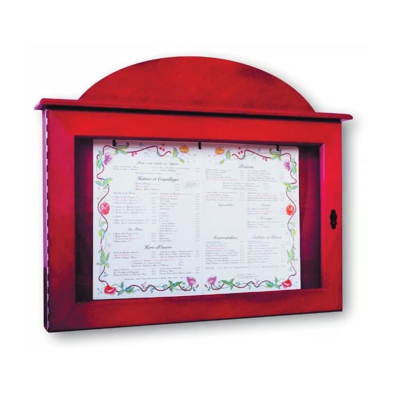PORTE-MENU LUMINEUX Zéphir, 3 pages bordeaux