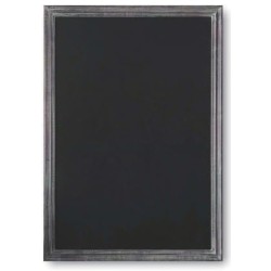 TABLEAU NOIR 690x990 mm Macadam, cadre cérusé gris