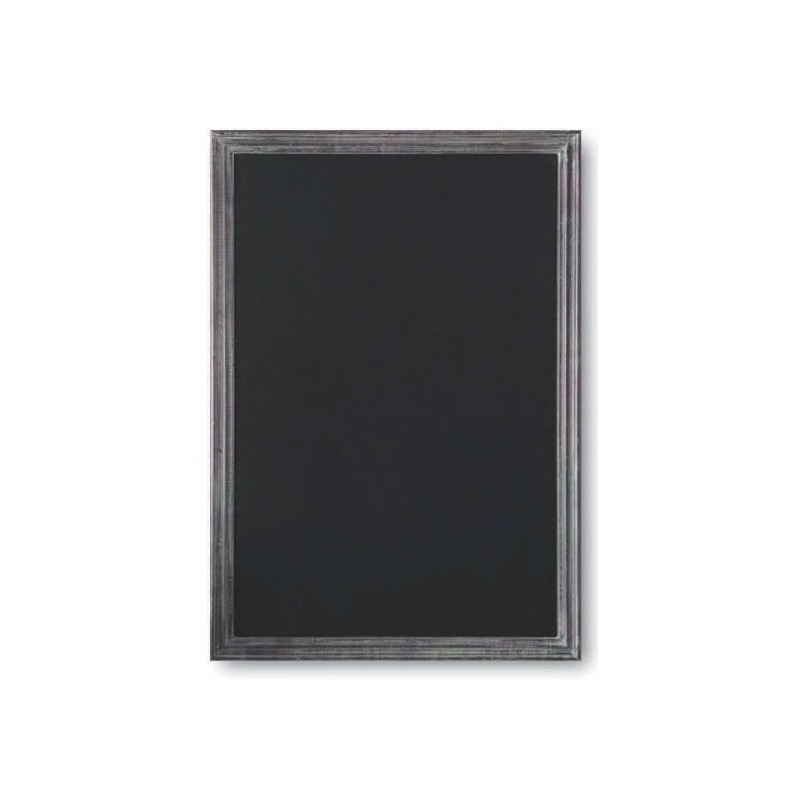 TABLEAU NOIR 690x990 mm Macadam, cadre cérusé gris