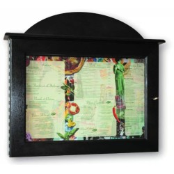 PORTE-MENU LUMINEUX Zéphir, 3 pages noir