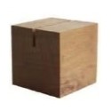 SUPPORT bois fendu cube 55x55x55 mm Naturel vernis (lot de 3)