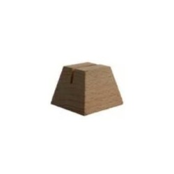 SUPPORT bois pyramide fendu 55x55x40 mm Naturel vernis (lot de 3)