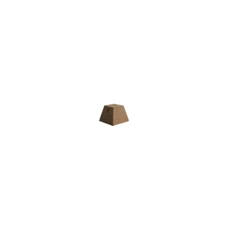 SUPPORT bois pyramide fendu 55x55x40 mm Naturel vernis (lot de 3)