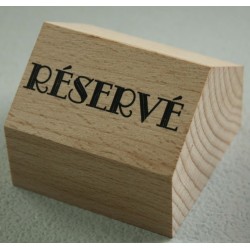 CUBES bois naturel Casa 55x55 mm Réservé (lot de 10)