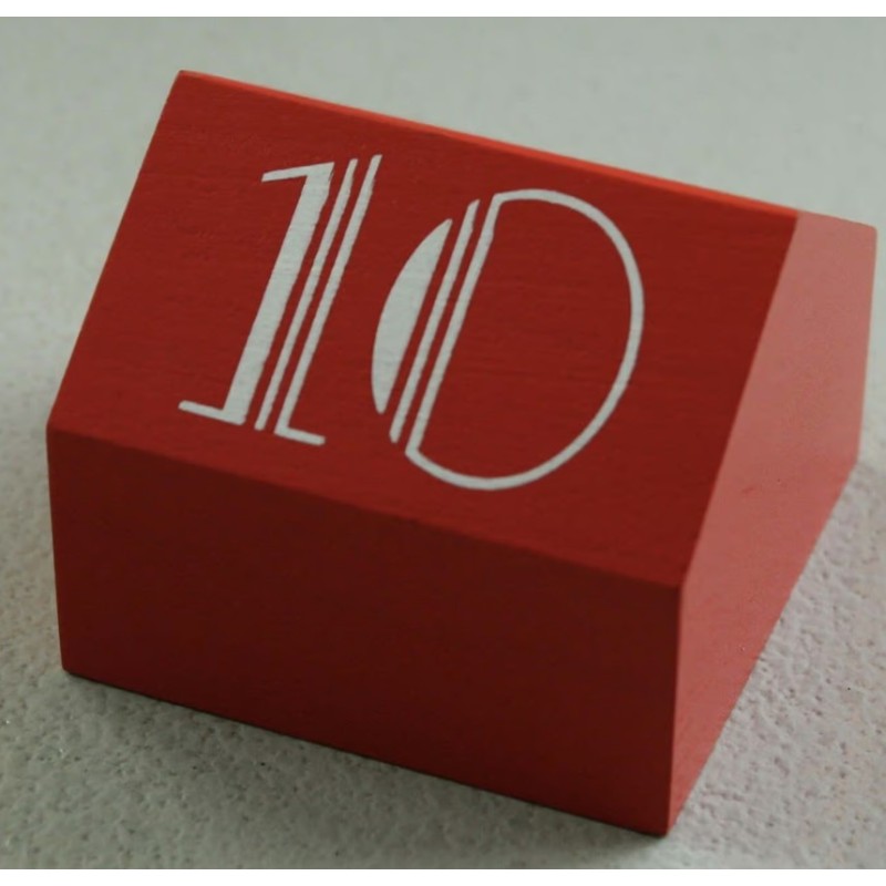 CUBES bois rouge Casa 55x55 mm n°1 à 10 (lot de 10)