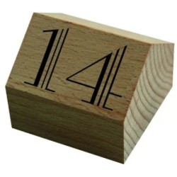 CUBES bois naturel Casa 55x55 mm n°1 à 10 (lot de 10)