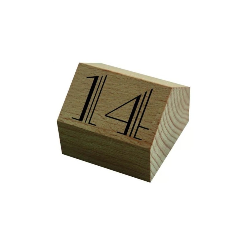 CUBES bois naturel Casa 55x55 mm n°1 à 10 (lot de 10)