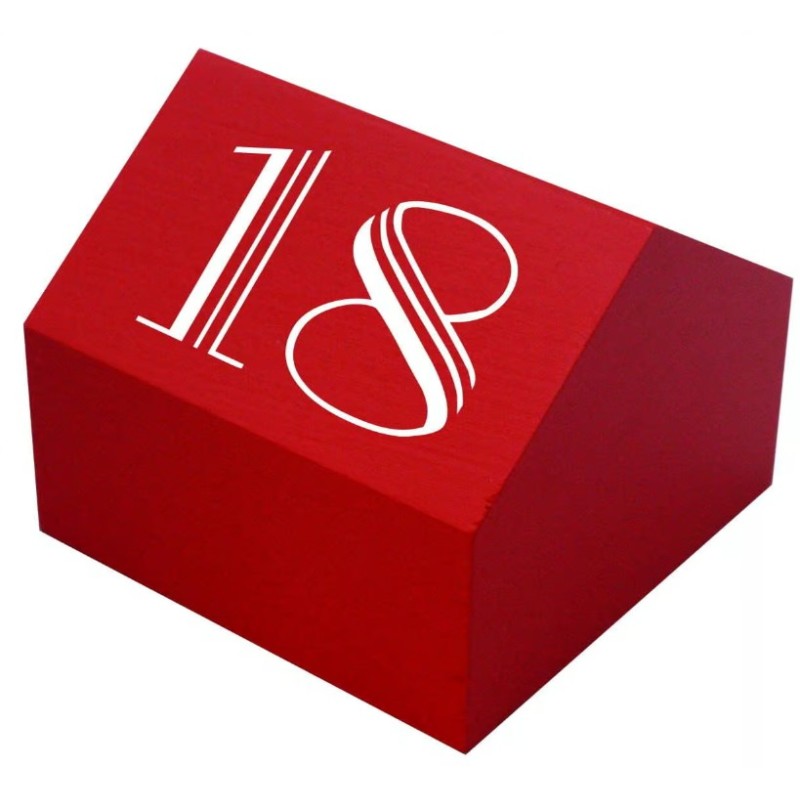 CUBES bois rouge Casa 55x55 mm n°11 à 20 (lot de 10)
