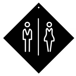 PANCARTE ventouse 160x160 mm WC