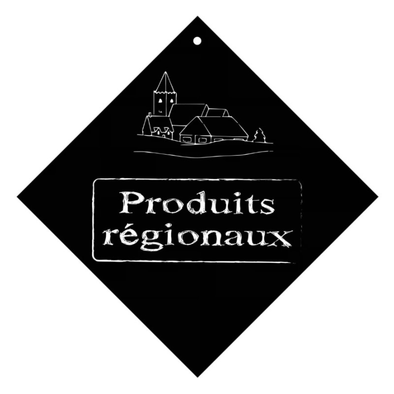 PANCARTE ventouse 160x160 mm logo Produits régionaux
