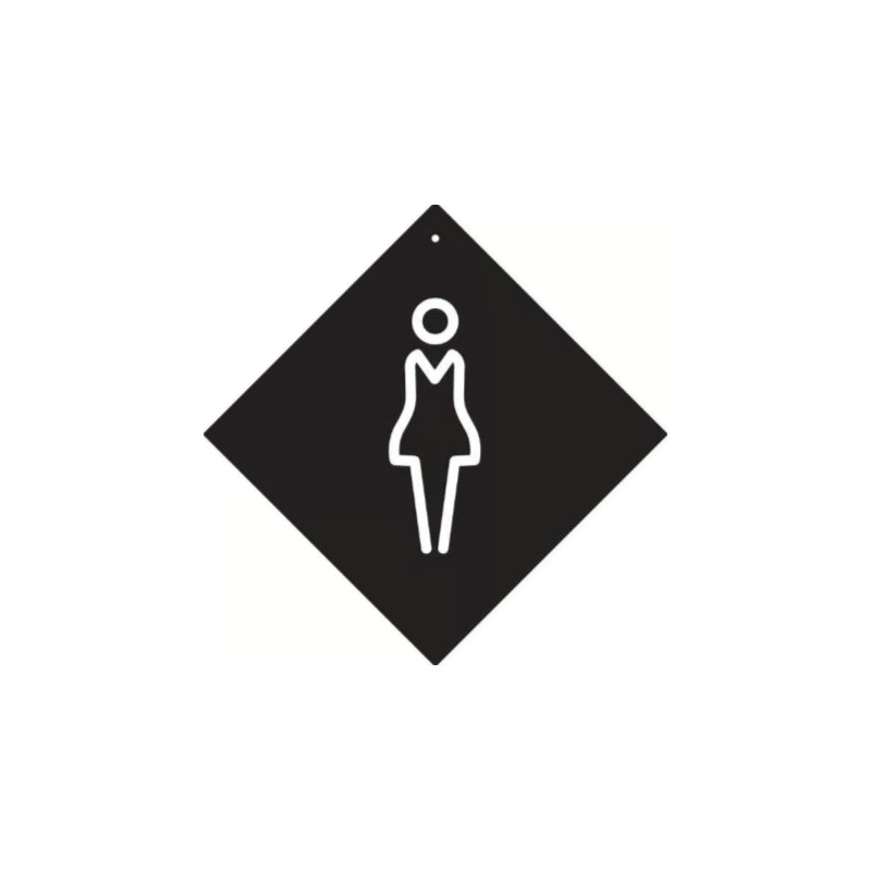 PANCARTE ventouse 160x160 mm logo Femme