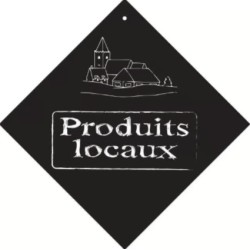 PANCARTE ventouse 160x160 mm Produits locaux