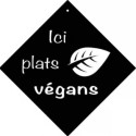 PANCARTE ventouse 160x160 mm logo Plats végans