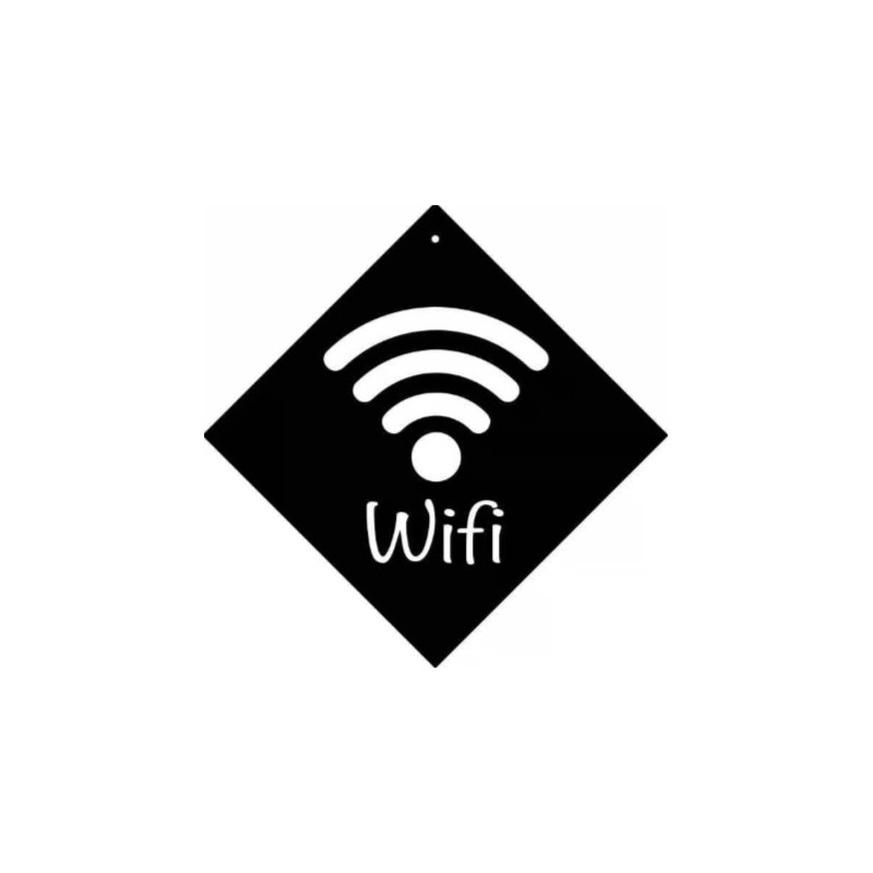 PANCARTE ventouse 160x160 mm logo Wifi