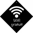 PANCARTE ventouse 160x160 mm logo Wifi gratuit