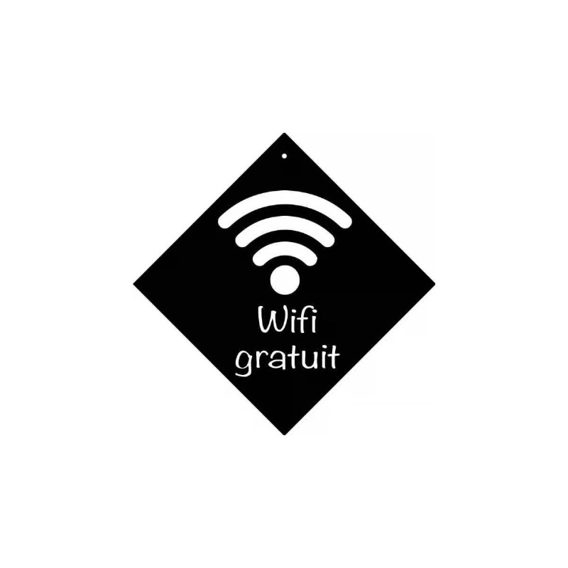 PANCARTE ventouse 160x160 mm logo Wifi gratuit