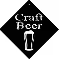 PANCARTE ventouse 160x160 mm logo Craft beer