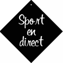 PANCARTE ventouse 160x160 mm logo Sport en direct