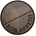 SOCLE Bock Concrete "Bon appétit" Ø120 mm PVC expansé 10 mm (lot de 3