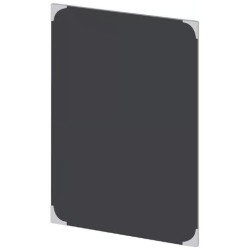 PANNEAU Zen noir 400x600 mm neutre + coins métal argent + accroches