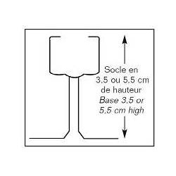 SOCLE BLANC POUR SEPARATEUR VITRINE HT 55 MM