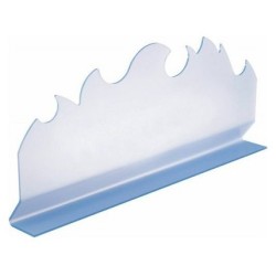 SEPARATEUR VITRINE 750X85XHT320 VAGUE - EPAISSEUR 5mm