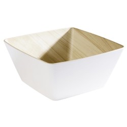 SALADIER CARRE MELAMINE IMITATION BOIS
