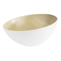 SALADIER ROND INCLINE MELAMINE IMITATION BOIS