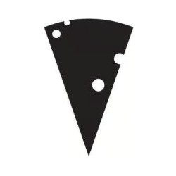 ETIQUETTE FROMGY NOIRE 50X80 mm - avec pique (lot de 100)