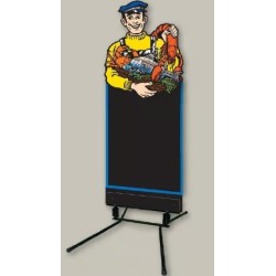 Figurine trottoir Poissonnier + pied ressort