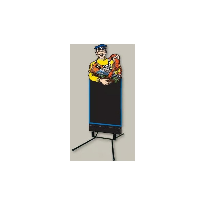 Figurine trottoir Poissonnier + pied ressort