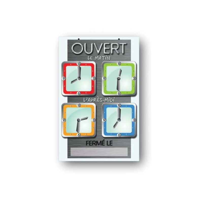 PANNEAU HORAIRES 160X240 mm Silv'Heure + fil nylon