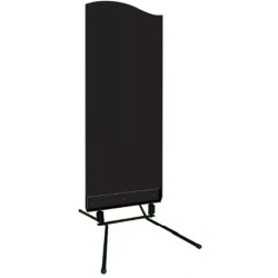 Stop-trottoir 60x150cm noir forme de découpe + pied ressort