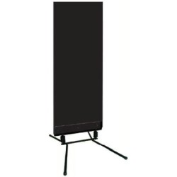Stop-trottoir 60x150cm noir forme rectangulaire + pied ressort