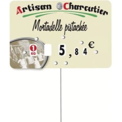 ÉTIQUETTE 105x70 mm Marius Charcutier à texte, à roulettes, pique ino